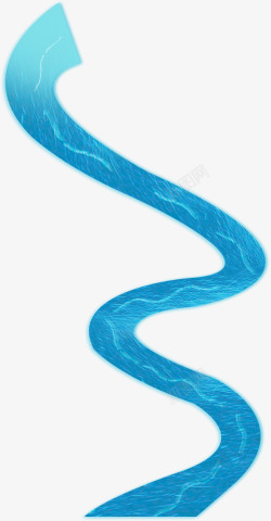 流畅透明蓝色创意流畅线条河流高清图片