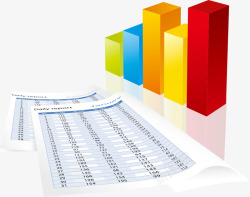 方形彩色报表商务会议数据素材