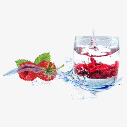 蔓越莓汁夏季清爽水纹蔓越莓果汁饮料高清图片