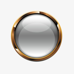 金属拉丝按钮灰色金属框圆形水晶按钮矢量图高清图片