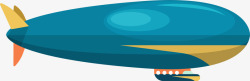 反光蓝色鲨鱼样式飞艇素材