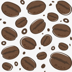咖啡豆背景底纹矢量图素材