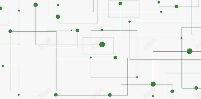 绿色线条圆点图png免抠素材_88icon https://88icon.com 圆点 大小 点阵 科技 线型 线条