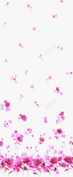 粉色涂鸦花朵海报素材