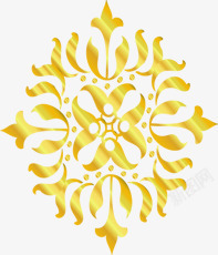 金色闪耀欧式花纹边框素材