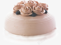 咖啡色花朵蛋糕素材