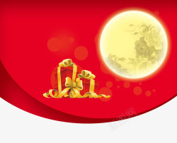 中秋节礼品红色背景装饰高清图片