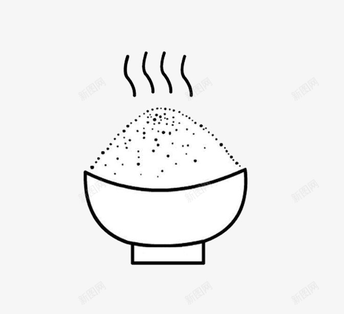 大米饭简图png免抠素材_88icon https://88icon.com 手绘大米 手绘饭 简单的素材图片 粮食图片 美味的米饭