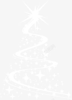白色雪子圣诞节白色圣诞树高清图片