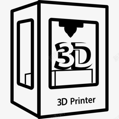 Web接口3D打印机的象征图标图标