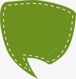 绿色对话框矢量图素材