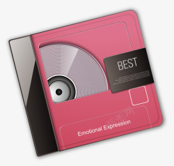 简洁光盘玫红色简洁光盘光碟高清图片