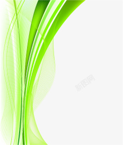 绿色凤尾植物底纹图片绿色流线矢量图高清图片
