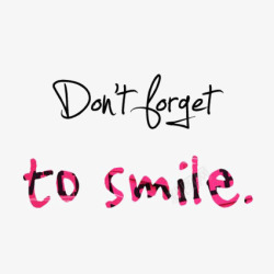 smile英文不要忘记微笑高清图片