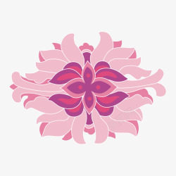 紫红花花纹素材