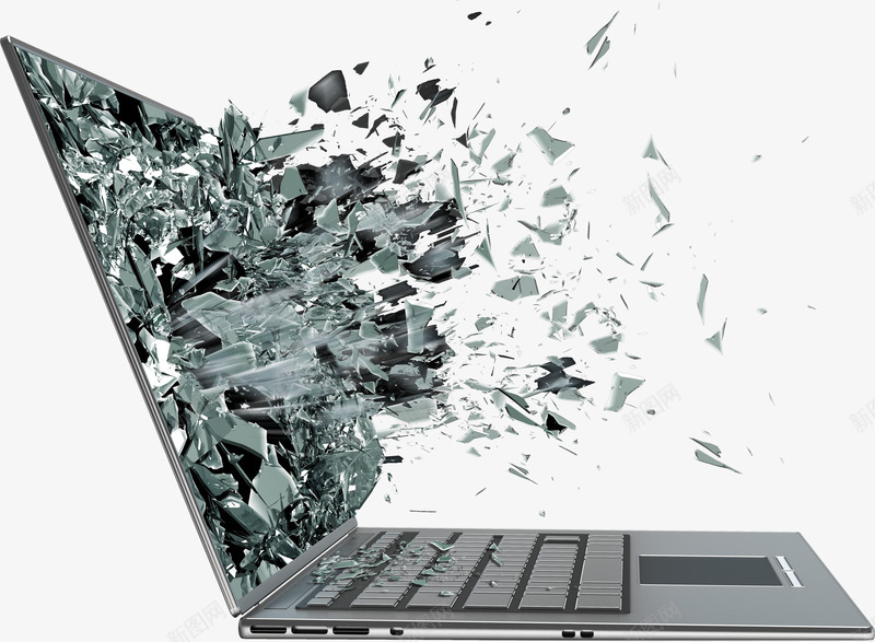 碎裂png免抠素材_88icon https://88icon.com 屏幕 炫酷 玻璃碎片 破碎 碎片 碎裂 笔记本 笔记本电脑