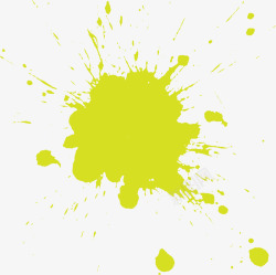 黄绿色绘画涂料素材