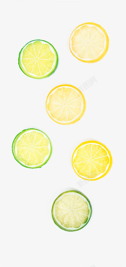 橙子宣传三片柠檬高清图片