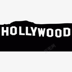 洛杉矶的名声好莱坞标牌图标高清图片