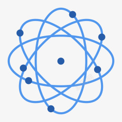 几何分子蓝色几何化学科技元素高清图片