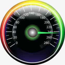 时速盘创意彩色汽车仪表盘矢量图高清图片