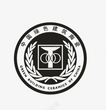 党徽标志素材中国绿色建筑陶瓷矢量图图标图标