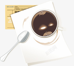 咖啡垫咖啡矢量图高清图片