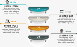 阶梯式图表矢量图素材