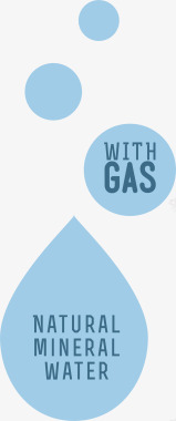 英文标签蓝色水滴创意水资源标签标贴矢量图图标图标