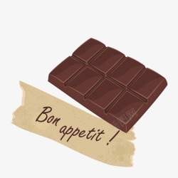 块状巧克力卡通巧克力图标高清图片