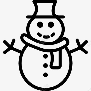 冬天的雪人雪人图标图标