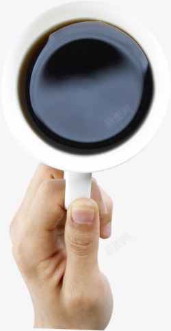 黑色俯视咖啡杯子造型素材