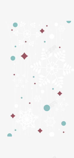 圣诞雪花底纹装饰矢量图素材