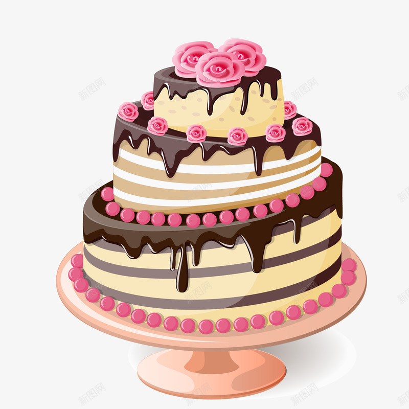 卡通蛋糕食物矢量图ai免抠素材_88icon https://88icon.com 卡通 烘培 甜食 矢量图 美食 花朵 花束蛋糕 蛋糕 食物