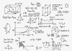 公式笔记装饰数学公式函数曲线高清图片
