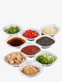火锅小料家常多种口味小料调配高清图片