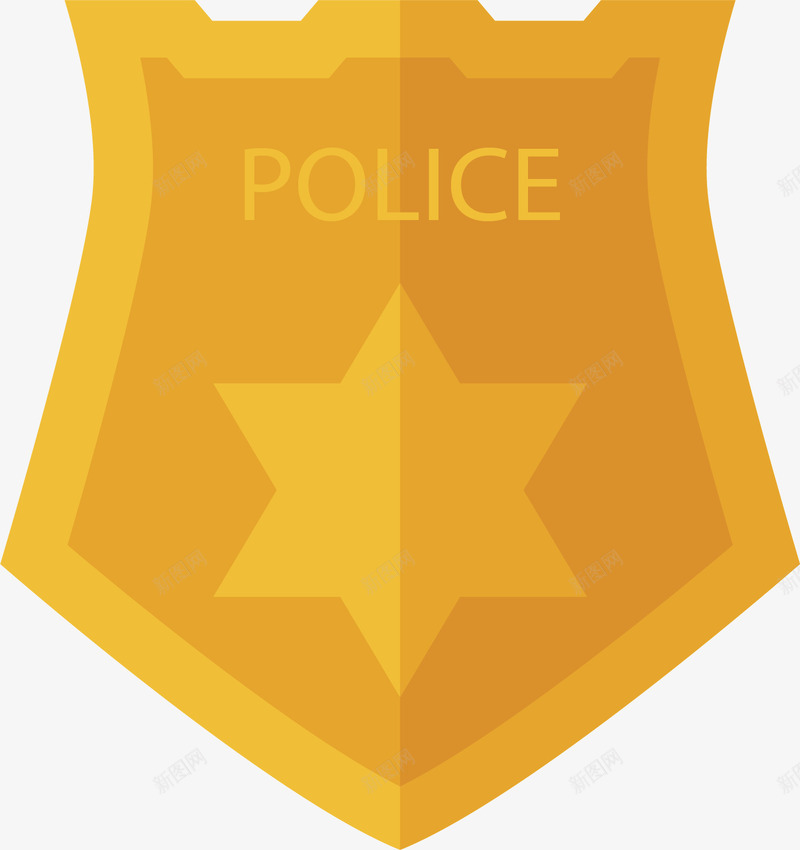 六角星金色警察徽章矢量图ai免抠素材_88icon https://88icon.com 六角星 徽章 矢量png 矢量图 警察工作证 警察徽章 警察荣誉 警徽 金色警徽