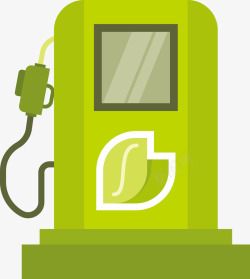 绿色新能源加油器矢量图素材