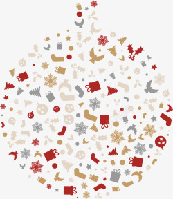 圣诞大全圣诞元素装饰图案矢量图图标高清图片