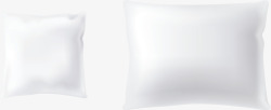 白色柔软舒适枕头矢量图素材