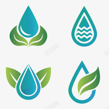 水滴创意设计创意环保水滴矢量图图标图标