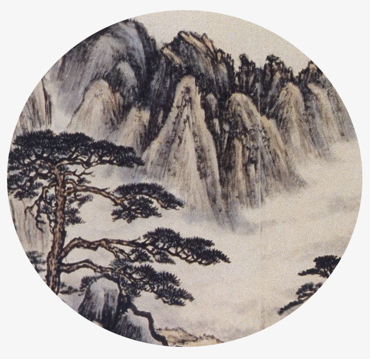 中国名絵／金絵／迎客松￼ 迎客松国画_图品汇