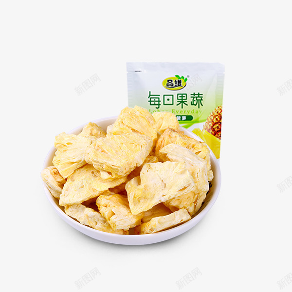 冻干菠萝psd免抠素材_88icon https://88icon.com 包装 小吃 干货 年货 白色 红色 美味 零食 黄色