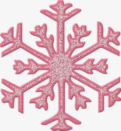 雪花装饰物粉色雪花形状高清图片