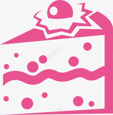 卡通食物沙河蛋糕图标图标
