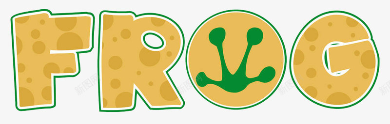 蝌蚪黄色青蛙英文logo图标图标