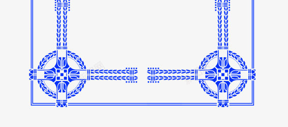 古典蓝色边框png_88icon https://88icon.com x展架 古典边框 展架 海报素材 炫彩展架 蓝色