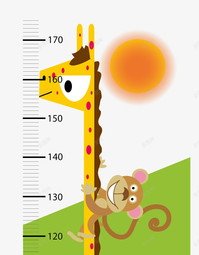 儿童卡通量身高尺png免抠素材_88icon https://88icon.com 儿童 动物设计 卡通动物 卡通量身高尺 可爱动物 小象 小鸟 树枝 身高表 长颈鹿