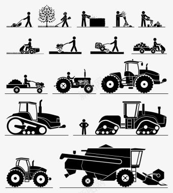 机械农业图标图标