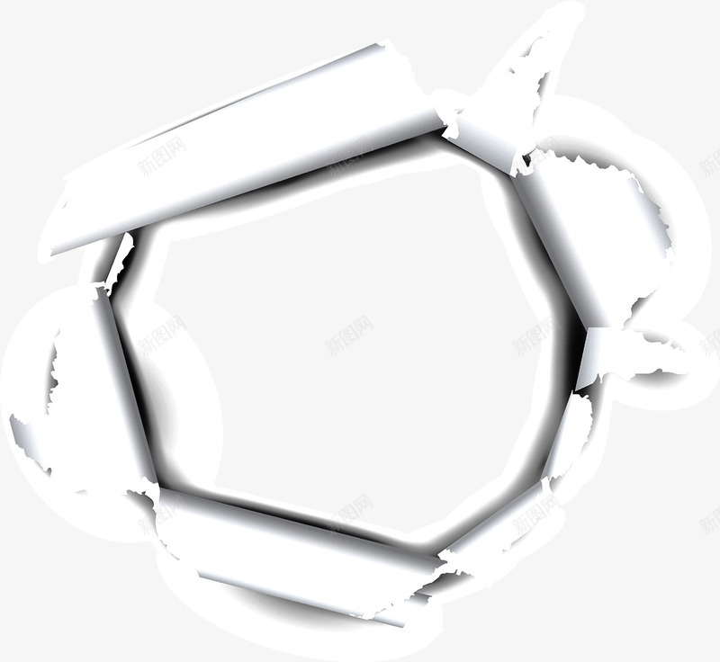 撕裂纸张矢量图ai免抠素材_88icon https://88icon.com 撕纸 效果 裂痕 矢量图